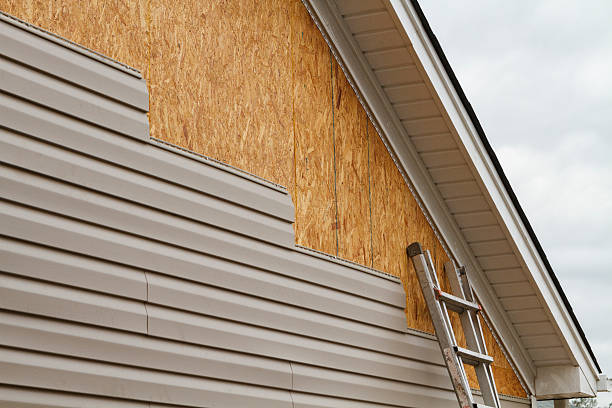 Professional Vinyl Siding technician working in Golf, IL
